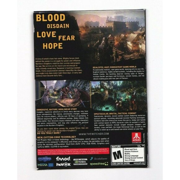 The Witcher 2: Assassins Of Kings PC Game Exclusive Gamestop Collectors Box Set - Picture 2 of 10